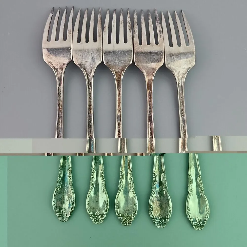 Vintage Wm. A. Rogers Oneida Ltd Forks 1957 Chatelaine Flatware 5 Pc.